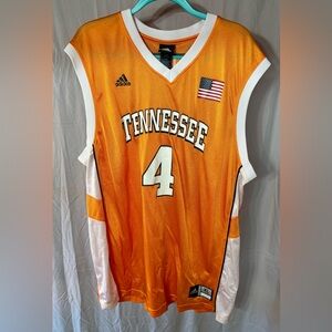 Adidas Tennessee Orange and White Basketball Jersey